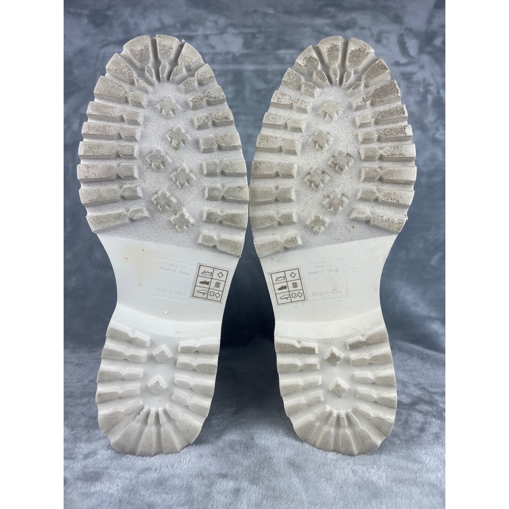 Dolce Vita Rain Boots Women 11 Cream Good Glossy Lug Sole Chelsea Waterproof - Picture 8 of 8
